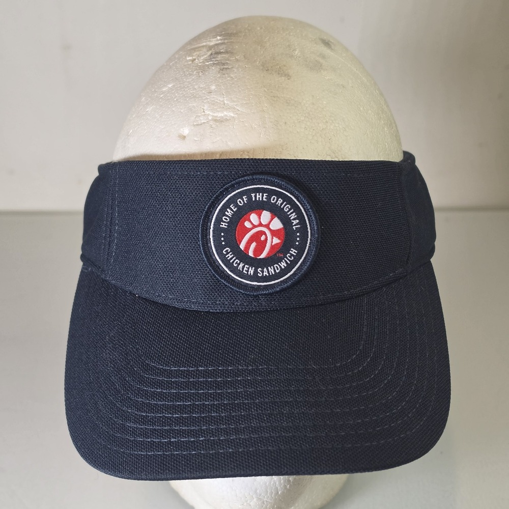 Chick-fil-A Logo Patch Navy Blue Oobe Visor Employee Uniform Hat